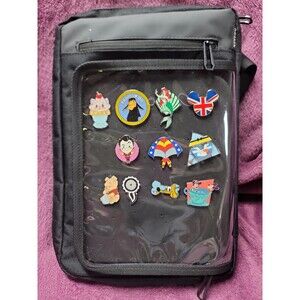 Kraken Mako Crossbody bag, filled with over 40 pins .